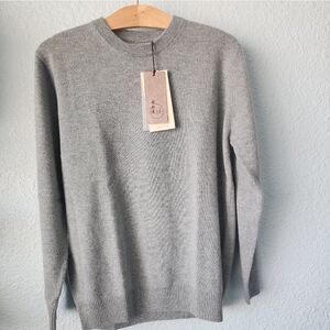Fuyunye sweater cashmere and wool blend crewneck sweater